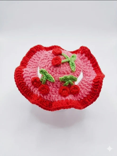 Cherry Crochet Hat